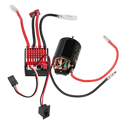 540 Brushed Motor, 360A ESC with T Plug Upgrade for 1/10 RC Car 55T