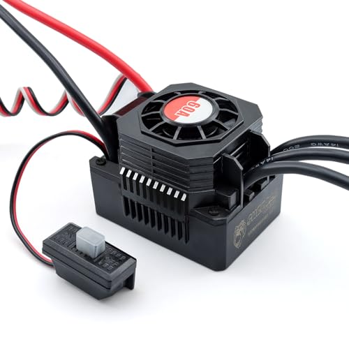 Surpass Hobby 60A Brushless ESC Waterproof Electronic Speed Controller for 1/10 RC Car Truck Off-Road - size: 60A, style: 60A ESC