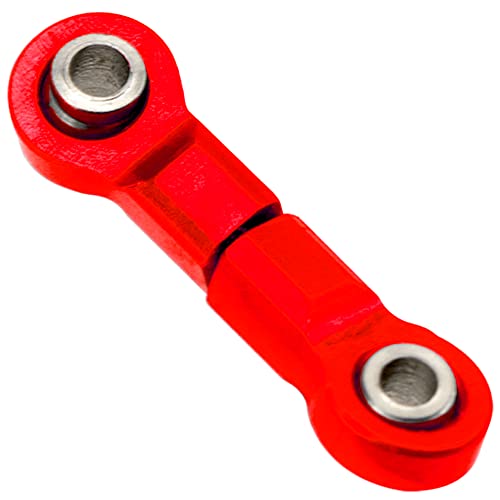 Front Steering Link Rod Servo Link Linkages with 28T Servo Arm Compatible with WLtoys 1/28 K969 K979 K989 K999 P929 P939 Mini-Q Mini-Z RC Car (Red) - color: Red