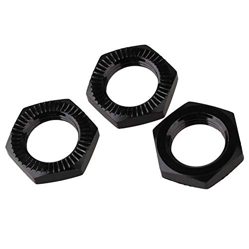 Mxfans 4pcs fits RC 1/8 Model Car 17MM Aluminum Alloy Wheel Hex Hub Nut N10169 Black