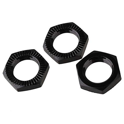 Mxfans 4pcs fits RC 1/8 Model Car 17MM Aluminum Alloy Wheel Hex Hub Nut N10169 Black