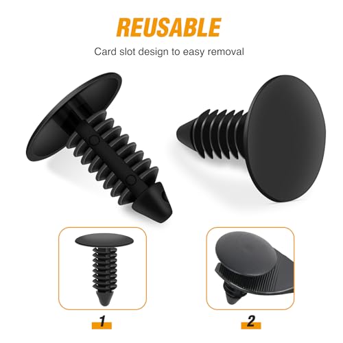 GOOACC 45Pcs Radiator Yoke, Fender & Bumper Shield Retainer Hex Head Tapping Screw Bumper Fascia Flares & Air Dam Retainer for Ford Buick Cadillac Dodge - color: 45Pcs Screw Clips