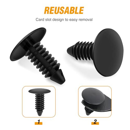 GOOACC 45Pcs Radiator Yoke, Fender & Bumper Shield Retainer Hex Head Tapping Screw Bumper Fascia Flares & Air Dam Retainer for Ford Buick Cadillac Dodge - color: 45Pcs Screw Clips