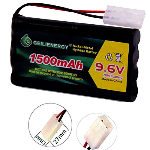 9.6V 1500mAh Rechargeable NiMH RC Battery with Tamiya Connector Compatible with RC Car RC Truck RC Airplane RC Boat Traxxas LOSI Associated HPI Kyosho Tamiya Quadcopter Drone Hobby (2 Pack) - color: 9.6V 1500 MAH Battery (2 PACK)