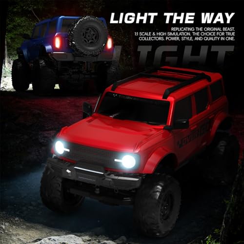 1:20 Scale RC Crawler RTR RC Rock Truck 4x4 2.4GHZ Hobby Grade Remote Control Car Model Vehicle RC Buggy (01-Blue) - color: 01-blue