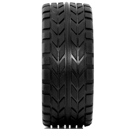 REDSPIDER RC Soft Rubber 1/10 On Road Tires 4PCS for Traxxas 4 Tec 2.0 Tamiya TT01 XV01 Kyosho WR8 Sakura WLtoys HPI HSP 1:10 RC Scale Touring On Road Racing Car Wheel Rims (Tire) - color: Tire