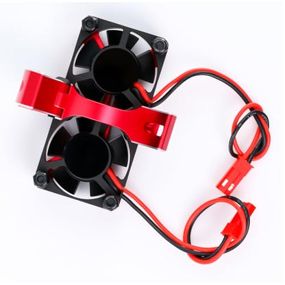 Metal 40-42MM 20000RPM Motor Cooling Fan Heat Sinks for Arrma 4068 4074 4274 4268 RC Motors(Red) - color: Red