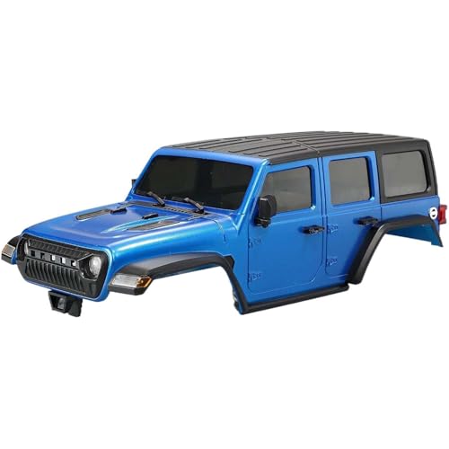 6.10inch/155mm Wheelbase Shell ABS Hardtop Body Kit Replacement Part for TRX4M Bronco Defender AX8560 1/18 RC Crawler Chassis (Blue) - color: Blue