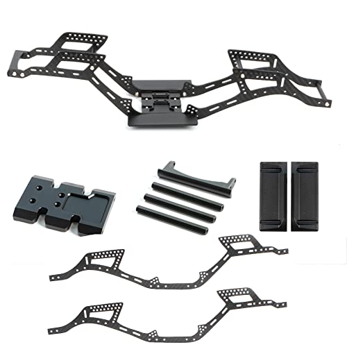 RC Frame Chassis Kit for 1/10 RC Rock Crawle, Gen2 Carbon Fiber LCG Chassis Rails Kit, 72g Lightweight Thickened Cheater Rigs Frame Rails for 1/10 RC Rock Crawler Axial SCX10 (Gen2 LCG Chassis Kit) - color: Gen2 Lcg Chassis Kit