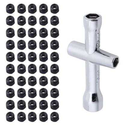 Lock Nuts & Wheel Wrench for SCX24 Wheels JLU AXI00002 C10 AXI00001 Bronco Deadbolt AXI90081 AXI00004 Betty B-17 Gladiator AXI00005 Axial 1/24 RC Crawler Car, 50pcs
