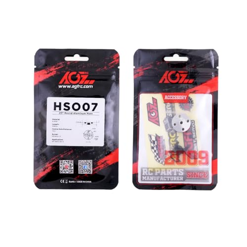 AGFRC 25T Round AL7075 Servo Horn for 1/10 1/8 RC Cars (HSO07) | CNC Machined AL7075, 19.8mm Diameter, 25T spline (φ5.92mm), Fits Standard & Low Profile Servos
