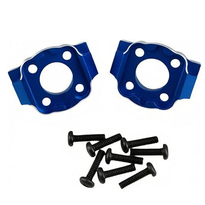 Spindle Carrier Set for Losi 1/18 Mini LMT 4X4 Brushed Truck (Blue) | Aluminum,Front,Monster Truck,Upgrade Parts,LOS214041 Compatible,LOS01026 Compatible,CNC Machined