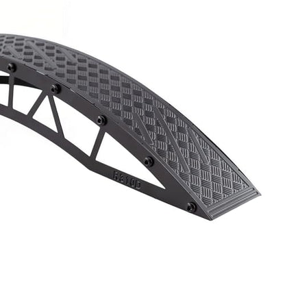 RC Crawler Bridge Obstacle, Stainless Steel DIY Assembly Ramp for 1/12 1/18 1/24 RC Crawler Course Accessories (Black Arch Bridge) - style: Black Arch Bridge