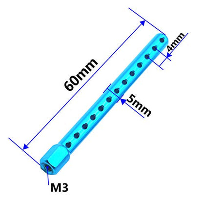 RC Aluminum Body Post Mounts,RC Car Shell Column 60mm Compatible with Redcat Racing Lightning STK STR EPX PRO 1/10 On-Road Car,Blue