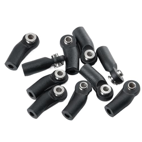 Compatible Black Plastic M4 Steering Linkage Pivot Link Rod End Joint Head Balls Compatible with 1/10 RC Crawler Car Parts Set of 10(Style C) - color: Style C