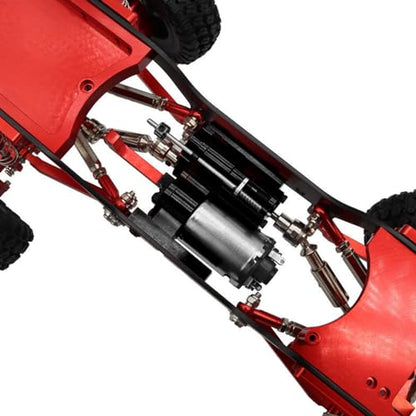 WPL Motor Upgrade Kit with 2-Speed Gearbox & High-Torque Servo ABS Transmission System for 1/16 Scale RC Cars Compatible with WPL C14 C24 C34 Models, Heavy Duty Replacement Parts