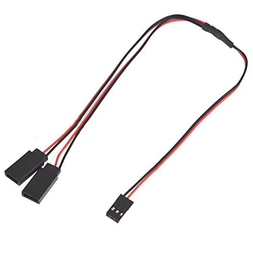 Honbay 6 Pcs 300mm Remote Control Y Servo Extension Cord Cable Wire for RC JR Futaba