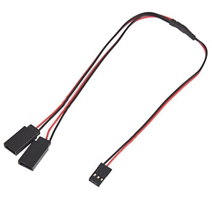 Honbay 6 Pcs 300mm Remote Control Y Servo Extension Cord Cable Wire for RC JR Futaba