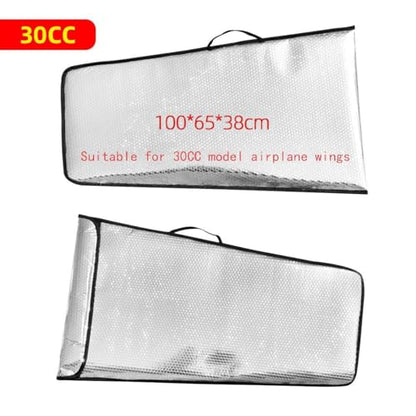 Bubble Protection Wings Bag for for 30-50E/70E /30CC/ 50CC /100CC RC Fixed-Wing Airplane, Can Accommodate 2 Wings &1 Carbon Tube (30CC) - color: 30cc