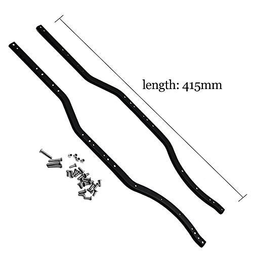 2PCS Stainless Steels RC Frame Rails Chassis Frame Beam | For 1/10 Axial SCX10, RC Crawler Car, Upgrade Parts