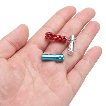 MECCANIXITY 4Pcs Metal Clevis M2 Thread Aluminum Alloy Clevis Servo Horn Tie Rod Chuck Connector with Screws for RC Airplane Car Helicopter Model Replacements,Silver - color: Silver