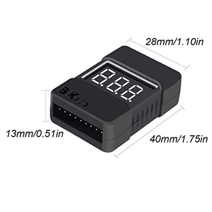 5Packs 2in1 1-8s Lipo Li-ion Battery Voltage Tester Check, Monitor RC Low-Voltage Buzzer Alarm for 1-8s Lipo/Li-ion/LiMn/Li-Fe