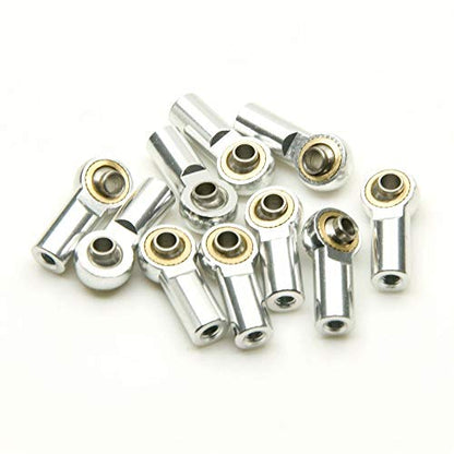 10 Pcs Silver Aluminum M3 Metal Ball Head Holder Tie Link Rod End Joint RC Climbing Marine Crawlers Car For 1:10 D90 SCX10 F350