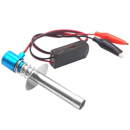 RC Glow Plug Starter Igniter Ignitor 6V-24V for 1/8 1/10 RC Nitro Model Car Buggy Truck Boat,Blue & Spark Glow Plug No.3 N3 Hot 70117