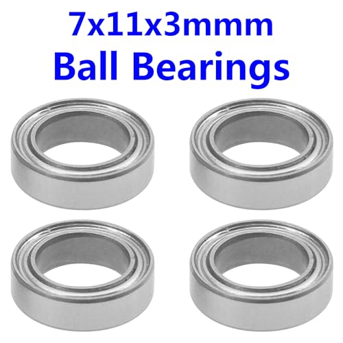 22PCS ShareGoo Ball Bearing Set 4x7x2.5 3x6x2.6 7x11x3mm Compatible with FMS FCX24 1/24 RC Car Upgrade Parts