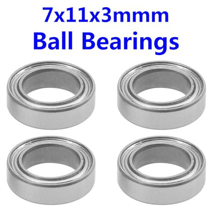 22PCS ShareGoo Ball Bearing Set 4x7x2.5 3x6x2.6 7x11x3mm Compatible with FMS FCX24 1/24 RC Car Upgrade Parts