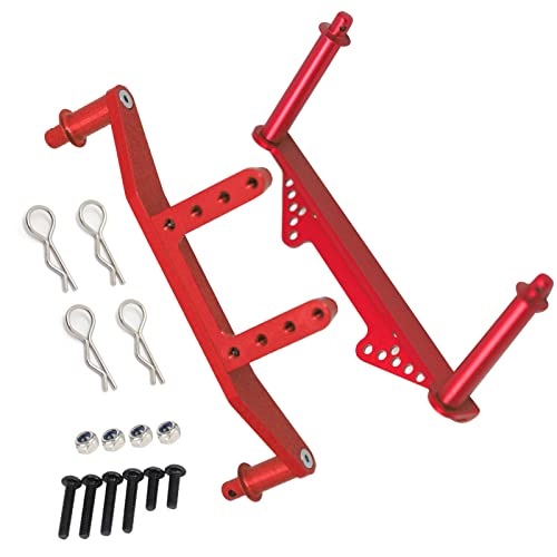 Replacement RC Car Front & Rear Body Mounts Posts for Traxxas 1/10 Slash 2WD Aluminum Alloy Durable RC Car Upgrade Accessories - color: Red