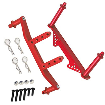 Replacement RC Car Front & Rear Body Mounts Posts for Traxxas 1/10 Slash 2WD Aluminum Alloy Durable RC Car Upgrade Accessories - color: Red