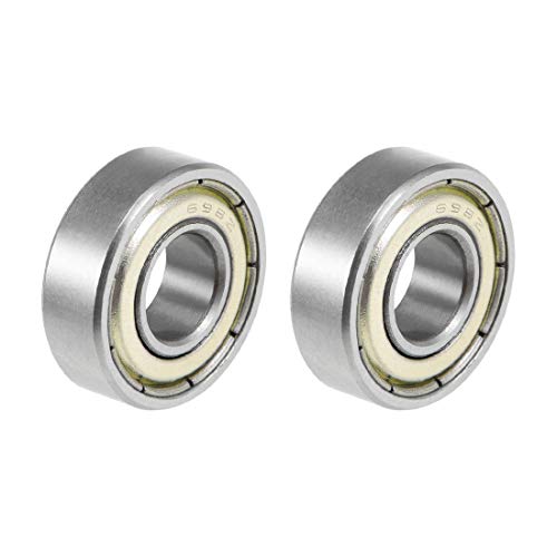 uxcell 698ZZ Deep Groove Ball Bearings Z2 8mm X 19mm X 6mm Double Shielded Carbon Steel 2pcs - size: 8mmx19mmx6mm