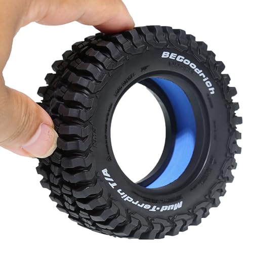 REDSPIDER 1.9'' Crawler Tires OD 89MM/3.54'' (4PCS) Dual Stage Closed Cell Inner Car Crawler Tire Foams for 1/12 RC Crawler MJX H12Y+ MN-128 (Tire)