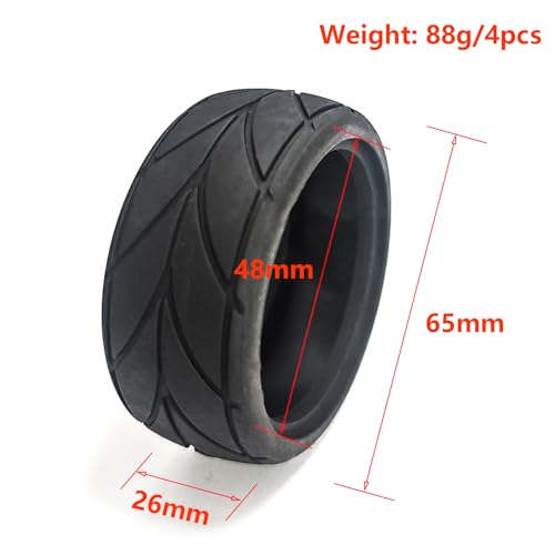 Set of 4 Rubber Tires Compatible with 1/10 Traxxas Tamiya HPI HSP RC Vehicle Tires TT02 TT01 RS4 Road Racing Touring Car (Color C) - color: Color C