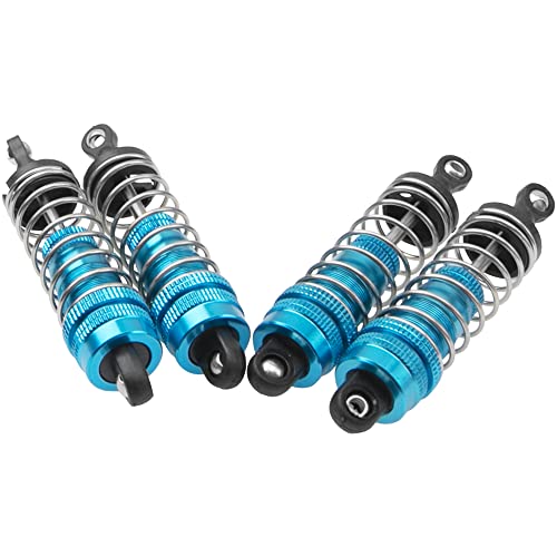 4Pack Vgoohobby 144001 Shock Absorber Damper Suspension Shocks Upgrade Parts Compatible with WLtoys 144001 124018 124019 1/14 RC Car Buggy (Blue)