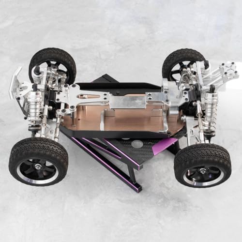 Aluminum Stand, Aluminum Repair Station, Car Model 1/8 1/10 Scale, Repair Work, for Trucks, Cars, Purple - color: Purple