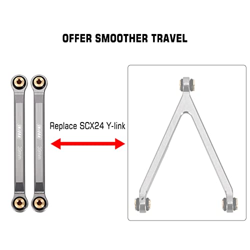 INJORA Aluminum 4 Link Set for SCX24 C10 JLU Bronco Base Camp 4Runner, GL - color: Grey