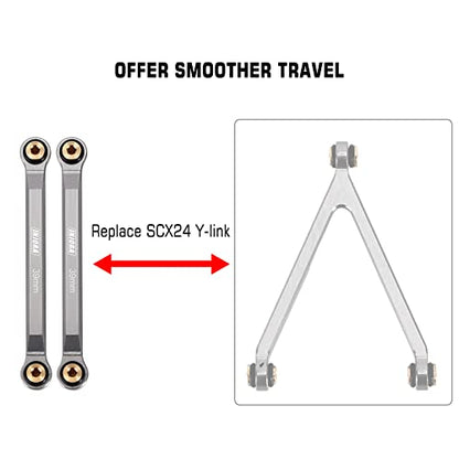 INJORA Aluminum 4 Link Set for SCX24 C10 JLU Bronco Base Camp 4Runner, GL - color: Grey