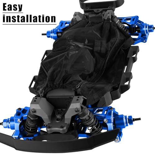 RC Upgrade Parts for Mini Rally VXL Ford RS200/Mini Slash 4X4,(108046-1)(108164-1),Drive Shaft CVD&Suspension Arms&Steering Block&Links&Steering Knuckle Kit&Dirt Resist Guard Cover,Navy Blue - color: Navy Blue(upgrade Parts)
