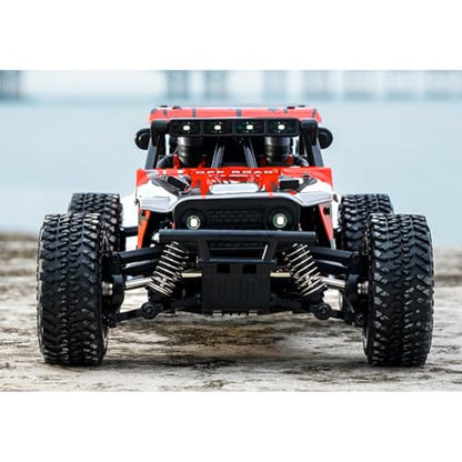 1/20 Brushless 4X4 RC Rock Crawlers for Adults, SG202-MAX Off-Road Remote Control Monster Truck with LED Lights & Metal Chassis, All Terrain High Speed RC Car Gift - color: Red, size: Brushless Version