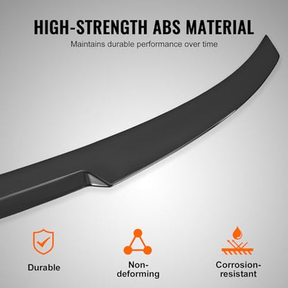 VEVOR GT Wing Car Spoiler, 48.4 inch Spoiler, Compatible with 2012-2018 BMW F30, High Strength ABS Material, Baking Paint, Car Rear Spoiler Wing, Racing Spoilers for Cars, Glossy Black - size: 48.4 Inch, style: ABS