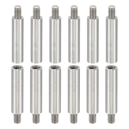 PATIKIL 24pcs M4 Standoffs, M4 25+6mm Spacer Standoffs Steel Threaded Standoffs Screws Kit 4mm ID 6mm OD Metric Male Female Thread Adapters for Circuit Board PCB RC Drones Motherboard - size: 25+6mm L