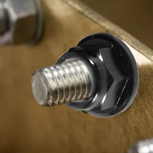 Insert Lock Nuts – Aluminum Alloy Hex Flanged Nylon Lock Nuts,Avoid Loosening Hardware Fasteners for RC Car Truck Crawler Wheels(M4,Black)(Black-M4) - color: Black-M4