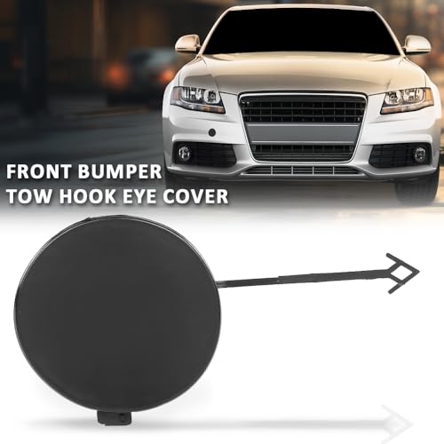 LQI Front Bumper Trailer Towing Tow Hook Eye Cover | Compatible with Audi A4 B8 2012-2015 facelifted, Not Fit S Line 8K5807241C - size: Front | Fit Audi A4 B8 2012-2015