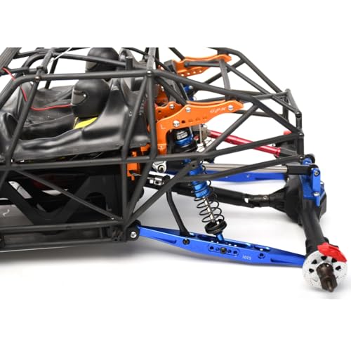GPM 7075 Alloy Rear Lower Trailing Arms for LOSI 1/10 Baja Rey Desert Truck-Los03008 - color: Blue