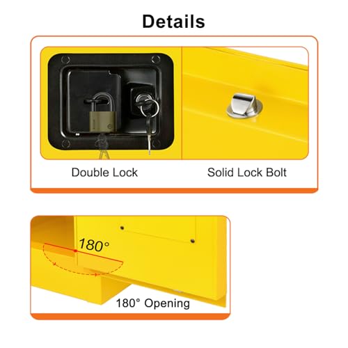 Hazardous Flammable Storage Safety Cabinet 18"x18"x18" Fire Proof Safe | 4 Gal Industry Locker, 3-Point Locking, Double-Wall Steel, Dual Locks, OSHA Compliant, For Gasoline Liquid Fuel Chemical - size: 18.1"*18.1"*18.3"