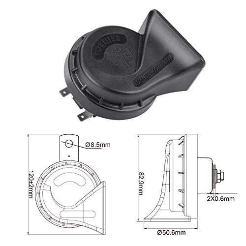 SEINECA Car Horn Loud Waterproof High-Tone 520HZ Universal for Motorcycle Any 12V Vehicle.