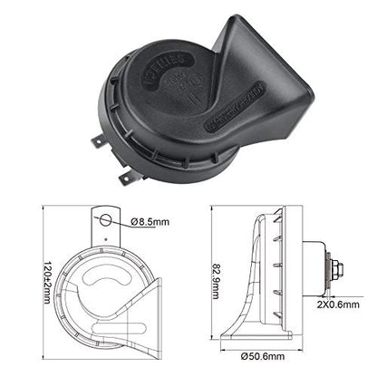 SEINECA Car Horn Loud Waterproof High-Tone 520HZ Universal for Motorcycle Any 12V Vehicle.