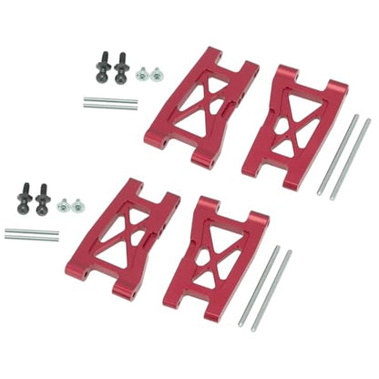RC Models Components for Traxxas for LaTrax for Teton 1/18 4pcs Metal Front and Rear Suspension Arm Set RC Car Upgrade Parts Repair Modified(Red) - color: Red